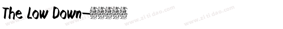 The Low Down字体转换